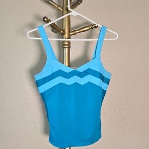 Tail Aqua and Teal Chevron Tank Top